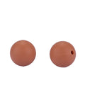 SALMON BROWN Round Silicone Beads For Teethers, 15mm Round Silicone Beads For Teethers, 15mm