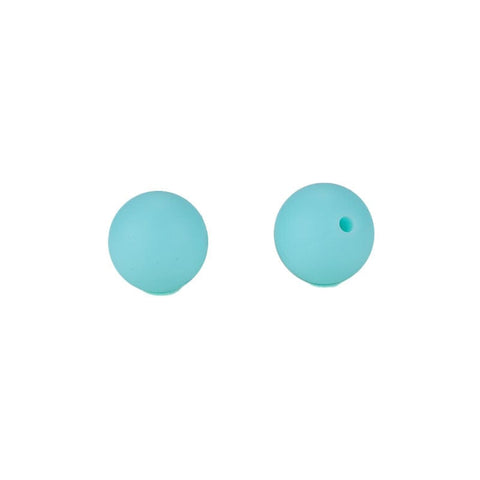 CYAN Round Silicone Beads For Teethers, 15mm Round Silicone Beads For Teethers, 15mm