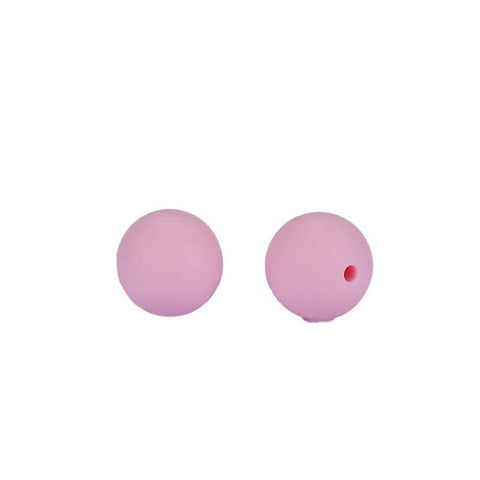 PINK Round Silicone Beads For Teethers, 15mm Round Silicone Beads For Teethers, 15mm
