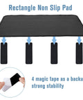 Rubber Slide-proof Mat, Sewing Machine Foot Pedal Pad Stay, with Magic Tapes, Rectangle, Black  300x250mm Rubber Slide-proof Mat, Sewing Machine Foot Pedal Pad Stay, with Magic Tapes, Rectangle, Black  300x250mm