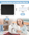 Rubber Slide-proof Mat, Sewing Machine Foot Pedal Pad Stay, with Magic Tapes, Rectangle, Black  300x250mm Rubber Slide-proof Mat, Sewing Machine Foot Pedal Pad Stay, with Magic Tapes, Rectangle, Black  300x250mm