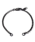 (SB8829-02) 304 Stainless Steel Rolo Chain Bracelets Electrophoresis Black (1 PC) (SB8829-02) 304 Stainless Steel Rolo Chain Bracelets Electrophoresis Black (1 PC)
