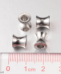 (SB9080-P) 304 Stainless Steel European Large Hole Beads, 8x8mm (4 PCS) (SB9080-P) 304 Stainless Steel European Large Hole Beads, 8x8mm (4 PCS)