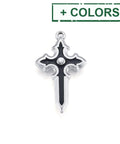 (SC8766-X) 304 Stainless Steel Pendants, with Enamel, Cross, 33.5x20mm (2 PCS) (SC8766-X) 304 Stainless Steel Pendants, with Enamel, Cross, 33.5x20mm (2 PCS)