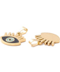 ION GOLD PLATED (SE8771G) (SE8771-X) 304 Stainless Steel Enamel Pendants, Eye, 15x15.5x1.5mm (2 PCS) (SE8771-X) 304 Stainless Steel Enamel Pendants, Eye, 15x15.5x1.5mm (2 PCS)