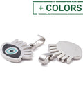 (SE8771-X) 304 Stainless Steel Enamel Pendants, Eye, 15x15.5x1.5mm (2 PCS) (SE8771-X) 304 Stainless Steel Enamel Pendants, Eye, 15x15.5x1.5mm (2 PCS)