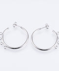 (SE8972-P) 304 Stainless Steel Stud Earrings, Half Hoop Earrings, 32mm (2 PCS) (SE8972-P) 304 Stainless Steel Stud Earrings, Half Hoop Earrings, 32mm (2 PCS)