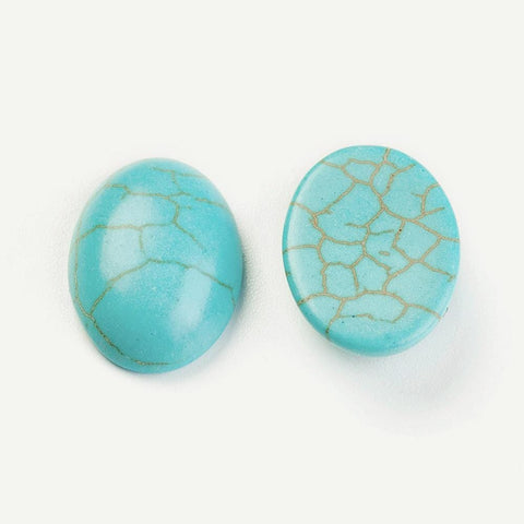 Semi Precious Gemstone Cabochons, Oval, Howlite 13x8mm Semi Precious Gemstone Cabochons, Oval, Howlite 13x8mm
