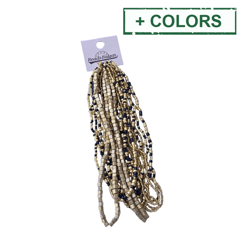 Set of Small Glass Beads & Seed Beads Strands, Color Themed Set of Small Glass Beads & Seed Beads Strands, Color Themed