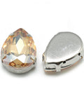 Goldenrod Sew on Glass Rhinestone, Faceted, Drop, 14x10x6mm Sew on Glass Rhinestone, Faceted, Drop, 14x10x6mm