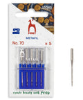 Sewing machine needles Metalfil, nº70, 5ct. Sewing machine needles Metalfil, nº70, 5ct.