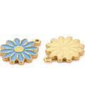 DODGER BLUE (SF8855-B) (SF8855-X) 304 Stainless Steel Enamel Pendants, Ion Plating(IP), Golden, Flower, 18x15.5x2mm (2 PCS) (SF8855-X) 304 Stainless Steel Enamel Pendants, Ion Plating(IP), Golden, Flower, 18x15.5x2mm (2 PCS)