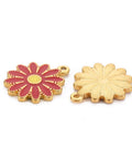 FIREBRICK (SF8855-C) (SF8855-X) 304 Stainless Steel Enamel Pendants, Ion Plating(IP), Golden, Flower, 18x15.5x2mm (2 PCS) (SF8855-X) 304 Stainless Steel Enamel Pendants, Ion Plating(IP), Golden, Flower, 18x15.5x2mm (2 PCS)