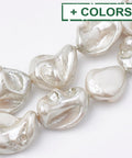 Shell Pearl Beads Strands, Polished, Nugget, 15~25x10~26x5~16mm Shell Pearl Beads Strands, Polished, Nugget, 15~25x10~26x5~16mm