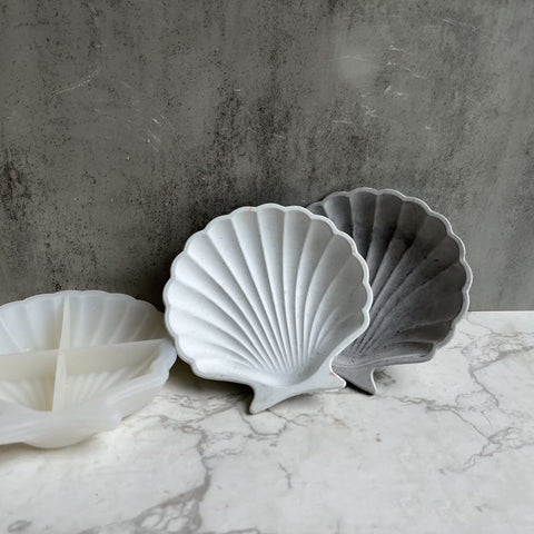 Shell Shape Jewellery Plate Silicone Mold, 111x110mm Shell Shape Resin Jewellery Plate Silicone Mold | BalzarCrafts