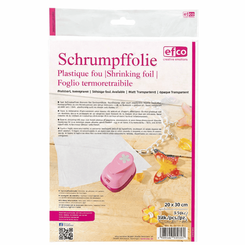 Shrink Plastic Sheets Transparent Matte 20x30cm Set of 3 Shrink Plastic Sheets Transparent Matte 20x30cm Set of 3