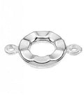 SILVER 925 / RHODIUM PLATED SILVER 925 10MM HAMMERED ROUND LINK SILVER 925 10MM HAMMERED ROUND LINK
