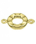 SILVER 925 / 3 MICRON GOLD PLATED SILVER 925 10MM HAMMERED ROUND LINK SILVER 925 10MM HAMMERED ROUND LINK