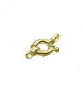 3 MICRON GOLD PLATED (925-C147-3GP) Silver 925 11mm Spring Ring Clasps with 2 Closes Rings Silver 925 11mm Spring Ring Clasps with 2 Closes Rings