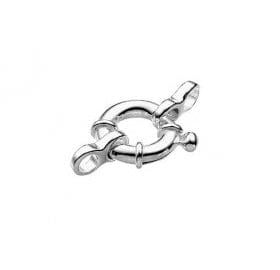 SILVER 925 (925-C147-S) Silver 925 11mm Spring Ring Clasps with 2 Closes Rings Silver 925 11mm Spring Ring Clasps with 2 Closes Rings