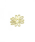 3 MICRON GOLD PLATED Silver 925 11x12mm hollow Flower pendant Silver 925 11x12mm hollow Flower pendant