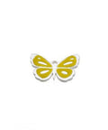 YELLOW ENAMEL Silver 925 13x10mm Butterfly Pendant with Enamel Color Silver 925 13x10mm Butterfly Pendant with Enamel Color