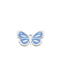 BLUE ENAMEL Silver 925 13x10mm Butterfly Pendant with Enamel Color Silver 925 13x10mm Butterfly Pendant with Enamel Color