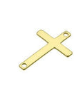 3 Micron Gold Plated Silver 925 15x10mm Cross Connector Silver 925 15x10mm Cross Connector