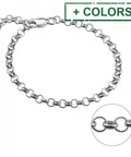 SILVER 925 3,5MM BELCHER CHAIN CHARM BRACELET 18CM SILVER 925 3,5MM BELCHER CHAIN CHARM BRACELET 18CM