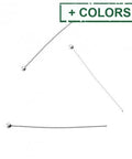 Silver 925 3cm Ball Pins 0.4mm Wire 2mm Head Silver 925 3cm Ball Pins 0.4mm Wire 2mm Head