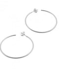 SILVER 925 40MM HOOP EARRINGS WIRE 1,5MM SILVER 925 40MM HOOP EARRINGS WIRE 1,5MM