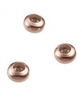 Silver 925 5mm Smooth Silicone Stopper Beaded Spacers, Hole 2.7mm Silver 925 5mm Smooth Silicone Stopper Beaded Spacers, Hole 2.7mm