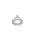1 MICRON RHODIUM PLATED Silver 925 6.9x9mm Hollow Sun Pendants Silver 925 6.9x9mm Hollow Sun Pendants