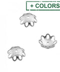 Silver 925 6mm Flower caps Silver 925 6mm Flower caps