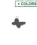 Silver 925 7,5mm Butterfly Glitter Pendant with Ring Silver 925 7,5mm Butterfly Glitter Pendant with Ring