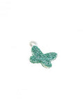 SILVER 925 / TURQUIOSE Silver 925 7,5mm Butterfly Glitter Pendant with Ring Silver 925 7,5mm Butterfly Glitter Pendant with Ring