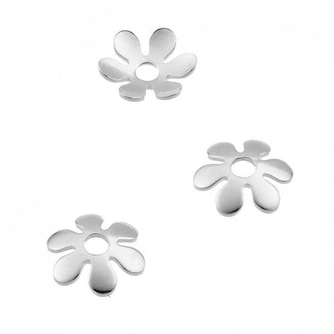 SILVER 925 9MM FLOWER BEAD CAPS SILVER 925 9MM FLOWER BEAD CAPS