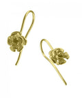 SILVER 925 / 3 MICRON GOLD PLATED SILVER 925 EARRINGS HOOKS WITH ROSES SILVER 925 EARRINGS HOOKS WITH ROSES