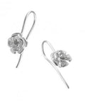 SILVER 925 SILVER 925 EARRINGS HOOKS WITH ROSES SILVER 925 EARRINGS HOOKS WITH ROSES