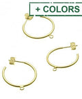 SILVER 925 HOOP EARRING WITH RING, 20MM SILVER 925 HOOP EARRING WITH RING, 20MM