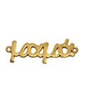 SILVER 925 / GOLD PLATED Silver 925 'Mama' link 10x23mm Silver 925 'Mama' link 10x23mm