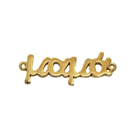 SILVER 925 / GOLD PLATED Silver 925 'Mama' link 10x23mm Silver 925 'Mama' link 10x23mm