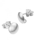 Silver 925 Rhodium Plated 8mm round flat stud Earrings with ring at back Silver 925 Rhodium Plated 8mm round flat stud Earrings with ring at back