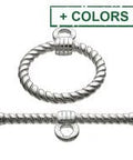 Silver 925 Twisted Wire Toggle Clasps 2mm Rings 15mm + Bar 25mm Silver 925 Twisted Wire Toggle Clasps 2mm Rings 15mm + Bar 25mm