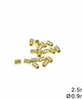 SILVER 925 / GOLD PLATED (SILVT-7995GD) (SILVT-7995-X) Silver 925 Tube Crimp Beads 2.5mm with Hole 0.9mm SILVER (1.5 GMS) (SILVT-7995-X) Silver 925 Tube Crimp Beads 2.5mm with Hole 0.9mm SILVER (1.5 GMS)