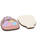 Single Face Printed Wood Big Pendants, Easter Charms 42.5x50.5mm Single Face Printed Wood Big Pendants, Easter Charms 42.5x50.5mm