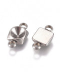 (SL9014-P) 304 Stainless Steel Connector Settings, For Pointed Back Rivoli Rhinestone, 6x12mm (4 PCS) (SL9014-P) 304 Stainless Steel Connector Settings, For Pointed Back Rivoli Rhinestone, 6x12mm (4 PCS)