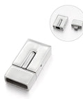 Smooth 304 Stainless Steel Rectangle Bayonet Clasps, 23x12x6mm Smooth 304 Stainless Steel Rectangle Bayonet Clasps, 23x12x6mm