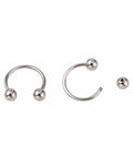 (SN9021P) 316L Surgical Stainless Steel Circular/Horseshoe nose rings , 13mm (2 PCS) (SN9021P) 316L Surgical Stainless Steel Circular/Horseshoe nose rings , 13mm (2 PCS)