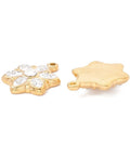 (SP8769G) Ion Plating(IP) 304 Stainless Steel Enamel Pendants, with Crystal Glass Drill, Snowflake, Golden, 20x15x4mm (2 PCS) (SP8769G) Ion Plating(IP) 304 Stainless Steel Enamel Pendants, with Crystal Glass Drill, Snowflake, Golden, 20x15x4mm (2 PCS)